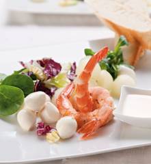 Przystawka z melona i krewetek