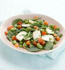 Salade de petits légumes au chèvre