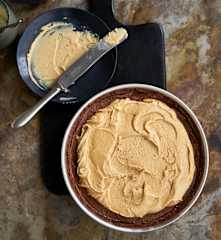 Cheesecake de chocolate e manteiga de amendoim