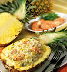 Risotto mazzancolle e ananas