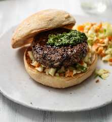 Bean Burgers with Pistou and Slaw