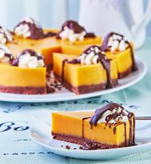 Tarta de camote y anís con chocolate