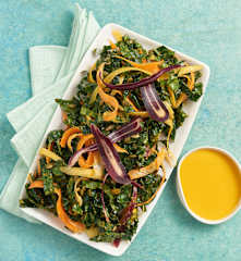 Kale Salad with Carrot and Ginger Dressing