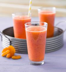 Bebida de zanahoria, nectarinas y orejones