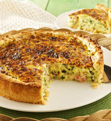 Quiche de calabacín con jamón york