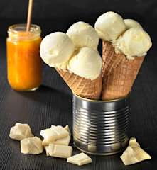 Weißes Schokoladeneis