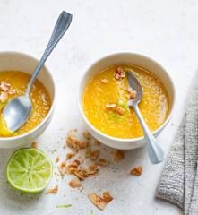 Soupe de mangue au citron vert