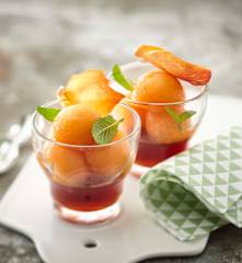 Verrine de gelée de porto au melon