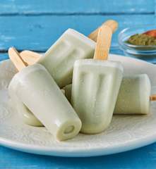 Paletas heladas de matcha