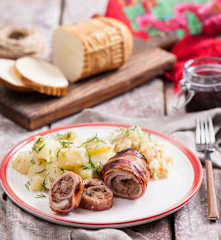 Roladki schabowe z oscypkiem