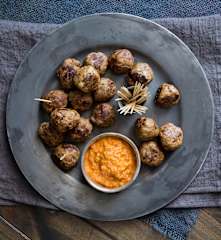 Meatballs with Romesco Sauce