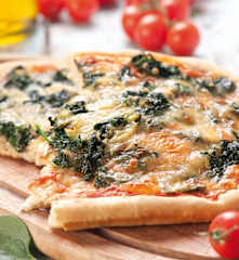 Pizza ze szpinakiem i owczym serem