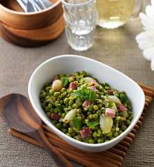 Ervilhas com hortelã