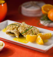 Turbanti di spigola e arancio