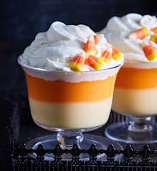 Candy corn pudding