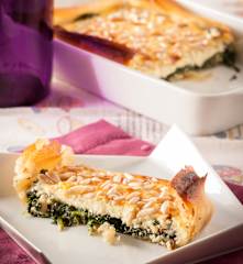Quiche de espinacas y feta con pasta filo