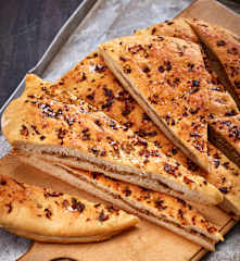 Steinpilz-Frischkäse-Focaccia