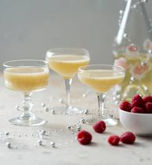 Lychee sorbet cocktail
