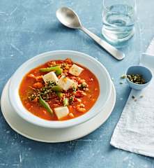 Minestrone mit Seidentofu