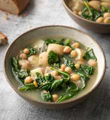 Spinach, Chickpea and New Potato Soup