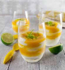 Helado de mascarpone y albaricoque