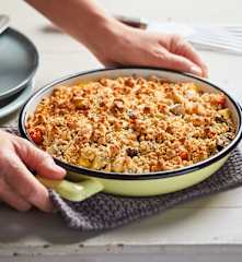 Crumble de poulet aux légumes d'automne