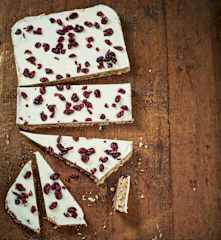 Bolacha de gengibre e chocolate branco