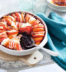 Tian tomate, abricot et riz noir