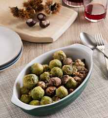 Coles de Bruselas con castañas