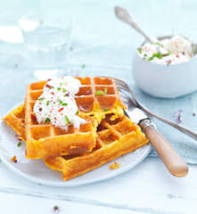 Gaufres patate douce et épices