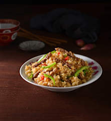 青椒牛柳拌炒飯