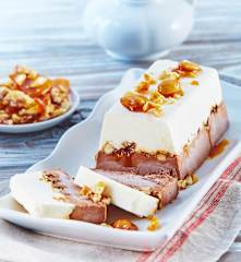 Helado bicolor con praliné