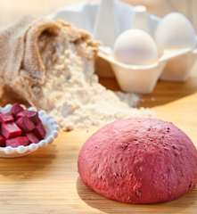 Pasta fresca de betabel