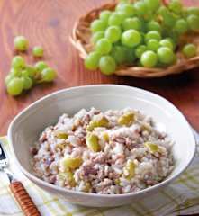 Risotto con salsiccia e uva