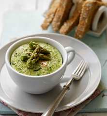 Potted Eggs with Salmon and Asparagus