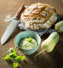 Erdäpfelkas mit Rettich