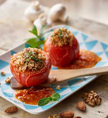 Tomatoes Stuffed with Mushrooms and Nuts