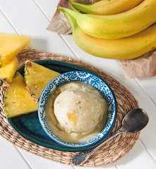 Gelato banana e ananas