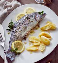 Forelle Blau mit Ofenkartoffeln