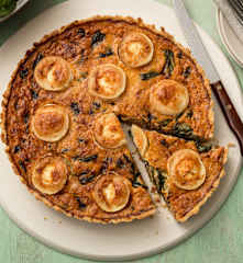 Spinach, Tomato and Goat's Cheese Quiche