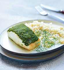 Filet de lieu jaune en croûte d'aneth