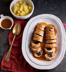 Lombinho de porco recheado com ameixa