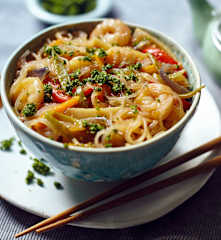 Garnelen Asia Style mit Glasnudeln