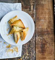 Almofadinhas de espinafres e queijo
