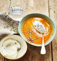 Soupe de butternut et chantilly au gingembre