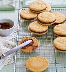 Sandwiches de chocolate e amendoim