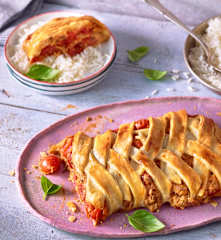 Tomatenstrudel mit Reis