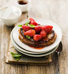Pain perdu aux fraises