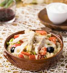 Cous cous di pollo al limone con salsa tzatziki