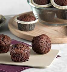 Magdalenas de chocolate (sin huevo)